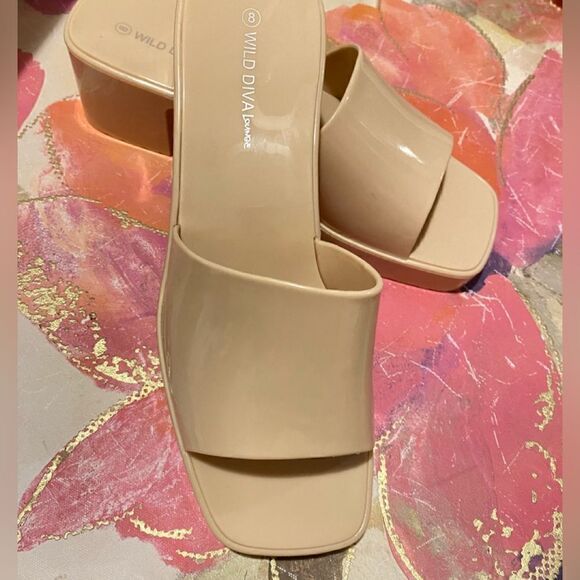 🛍️Women’s wild diva Karis jelly Block Heels Mull sandal size:8💥 - Picture 5 of 10